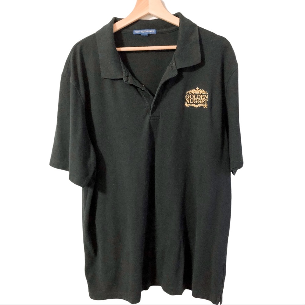 Port Authority x Golden Nugget |  Men's Black Polo